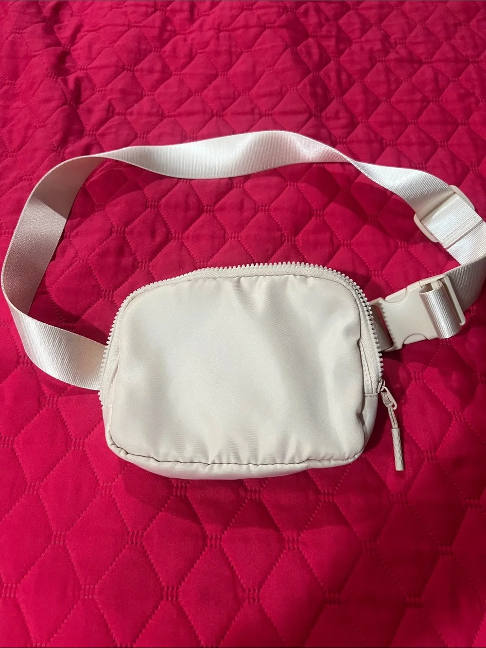 Source Unknown Cream Waist Belt Bag